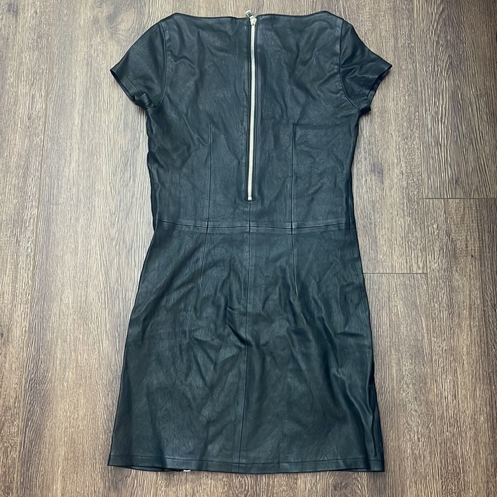 RtA Women's Black Zipped Leather Dress SZ. 4 - Picture 9 of 11